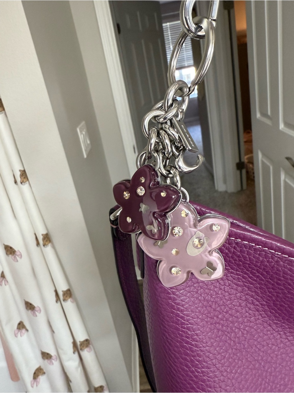 Coach Flower Cluster Bag Charm - Picture 7 of 7